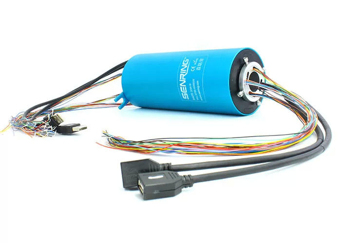 2 κυκλώματα 10A Ηλεκτρική τροφοδοσία USB Slip Ring Για HDMI με τροφοδοσία slipping