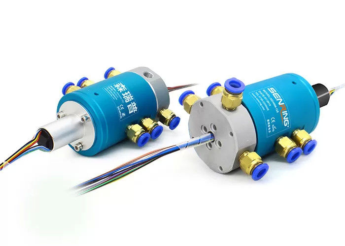 4 διαδρόμια 4 κανάλια Πνευματικό Ethernet Rotary Joint Slip Ring Pipe Μέγεθος 6~8mm