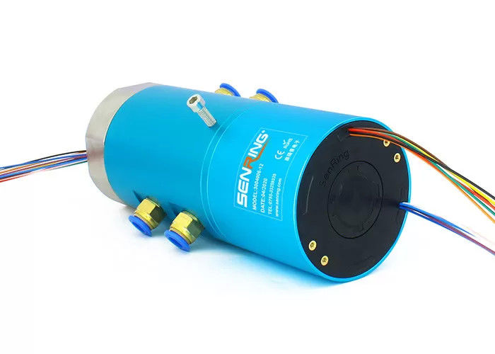 4 διαδρόμια 4 κανάλια Πνευματικό Ethernet Rotary Joint Slip Ring Pipe Μέγεθος 6~8mm