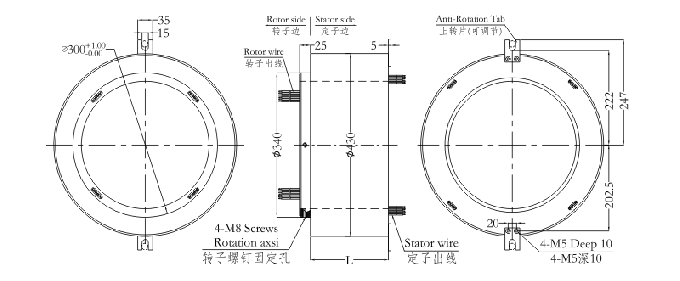 h300430 σειρά σειράς H300430 (κοίλος άξονας) Μέσω του σχεδίου δαχτυλιδιών ολίσθησης δαχτυλιδιών ολίσθησης τρυπών